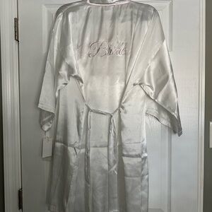 Linea Donatella Bride Satin Pajama Set & Robe NWT